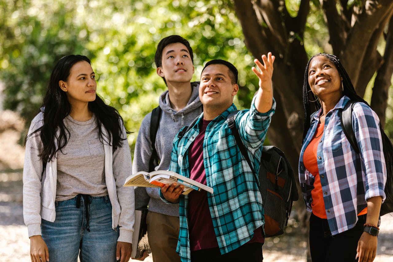 Students touring campus. Photo by RDNE Stock on Pexels.com.